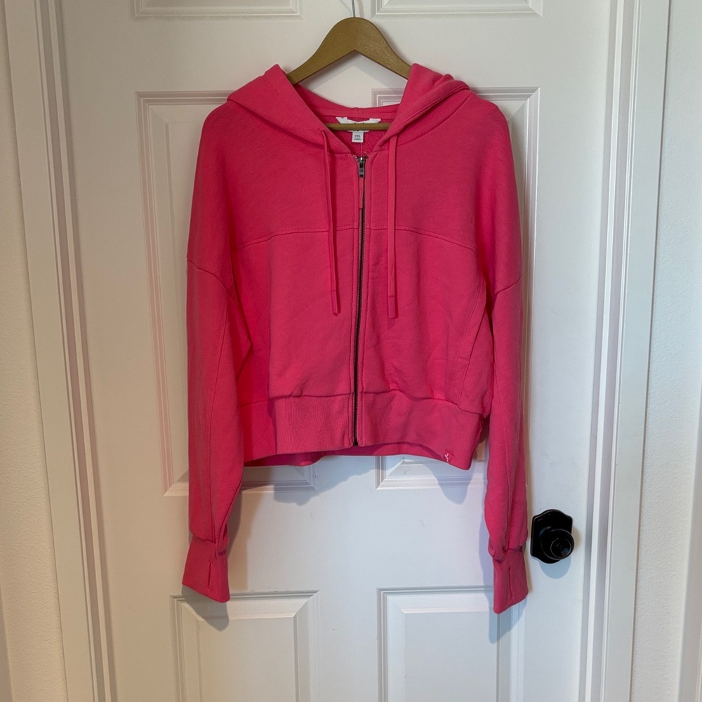 JoyLab Vibrant Pink Zip-Up Sweatshirt